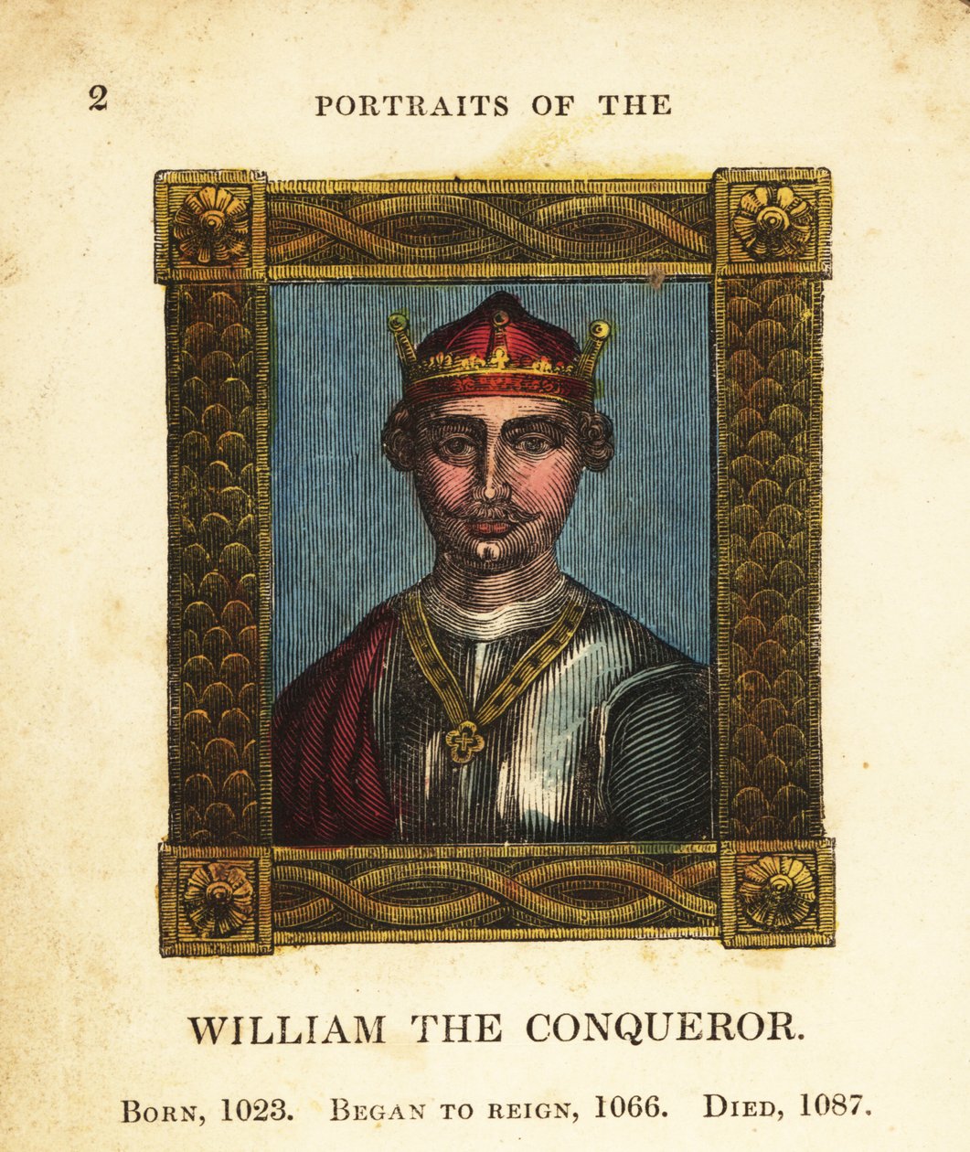 Portret van koning Willem I de Veroveraar, van Engeland, geboren 1023, begon te regeren in 1066 en stierf in 1087 door Cosmo Armstrong