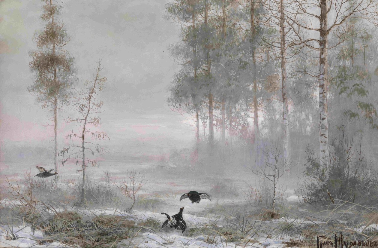 Ochtend in het bos door Count Vladimir Leonidovich Muravyov