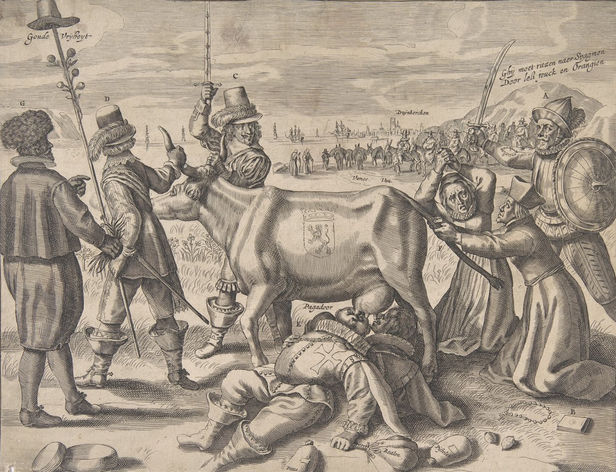 Strijd om de Vlaamse Melkkoe, 1646 door Crispijn de Passe I