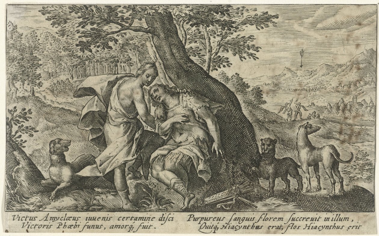 Apollo en Hyacinthus door Crispijn van de Passe (I)