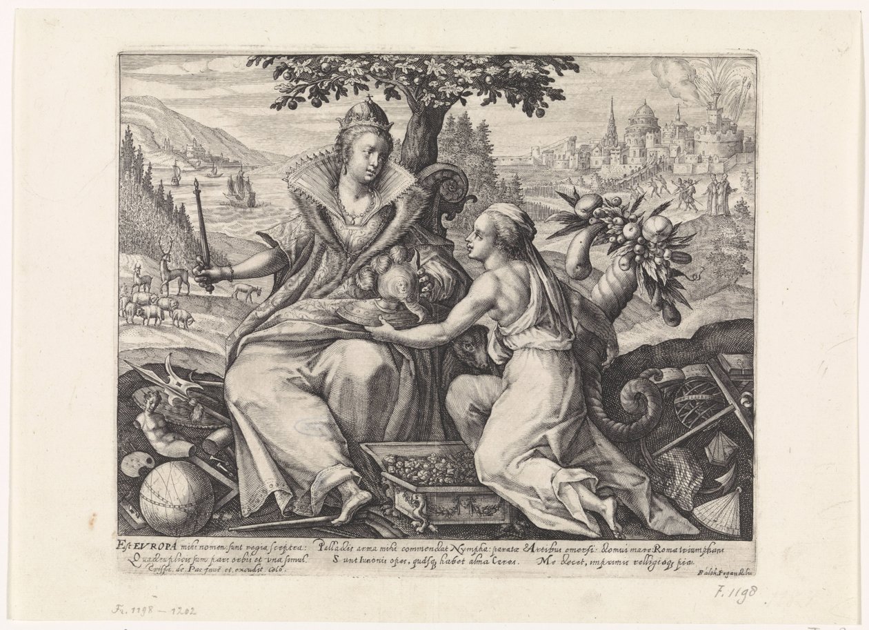 Europa De vier werelddelen (series title) door Crispijn van de Passe (I)