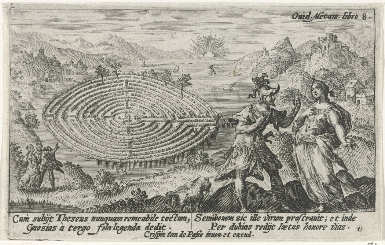 Theseus en Ariadne door Crispijn van de Passe (I)