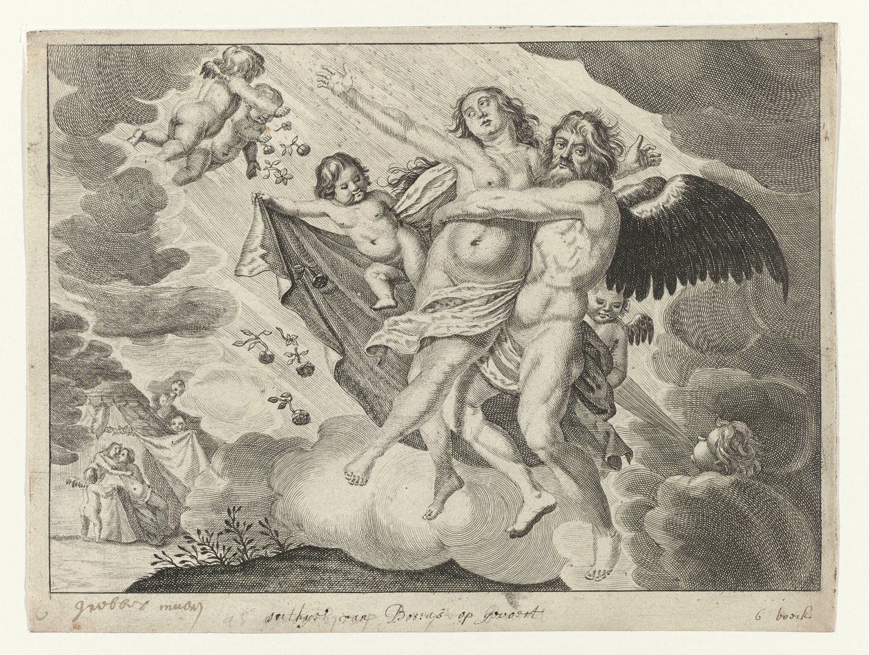 Boreas ontvoert Oreithyia door Crispijn van de Passe (II) (possibly)