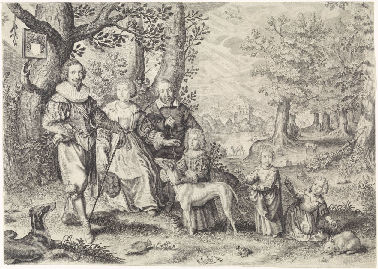 Portret van Guy Michel Lejay en zijn familie door Crispijn van de Passe (II)