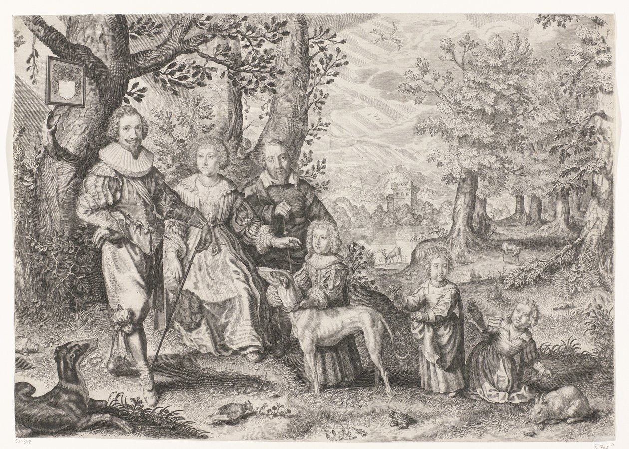 Portret van Guy Michel Lejay en zijn familie door Crispijn van de Passe (II)