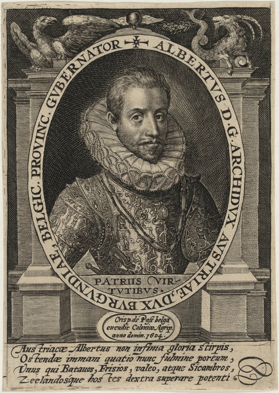 Albrecht van Oostenrijk, gouverneur van de Zuidelijke Nederlanden door Crispijn van de Passe I