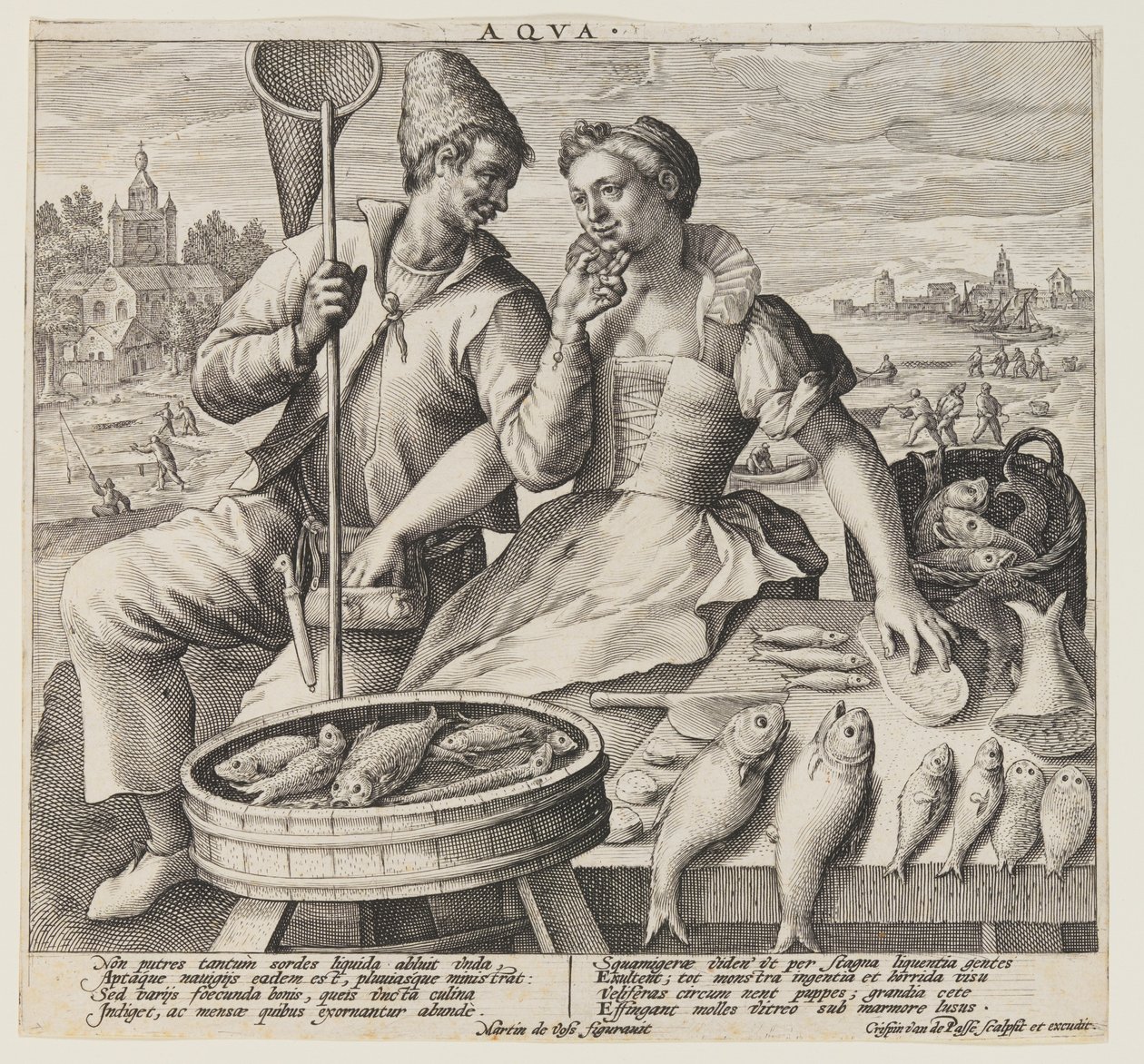 Aqua (Water), uit De Elementen door Crispijn van de Passe I