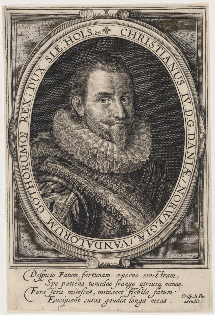 Christiaan IV, koning van Denemarken door Crispijn van de Passe I