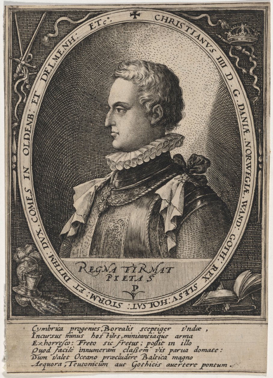 Christiaan IV, koning van Denemarken door Crispijn van de Passe I