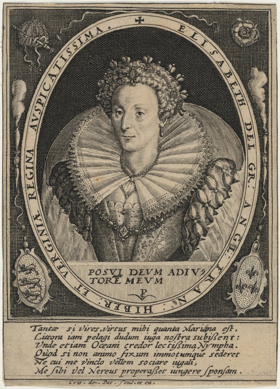 Elizabeth, koningin van Engeland door Crispijn van de Passe I