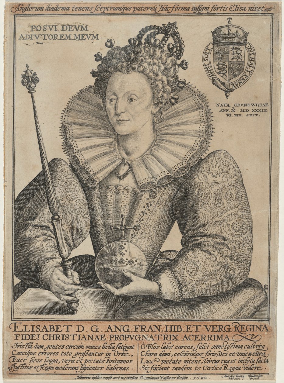 Elizabeth, koningin van Engeland door Crispijn van de Passe I