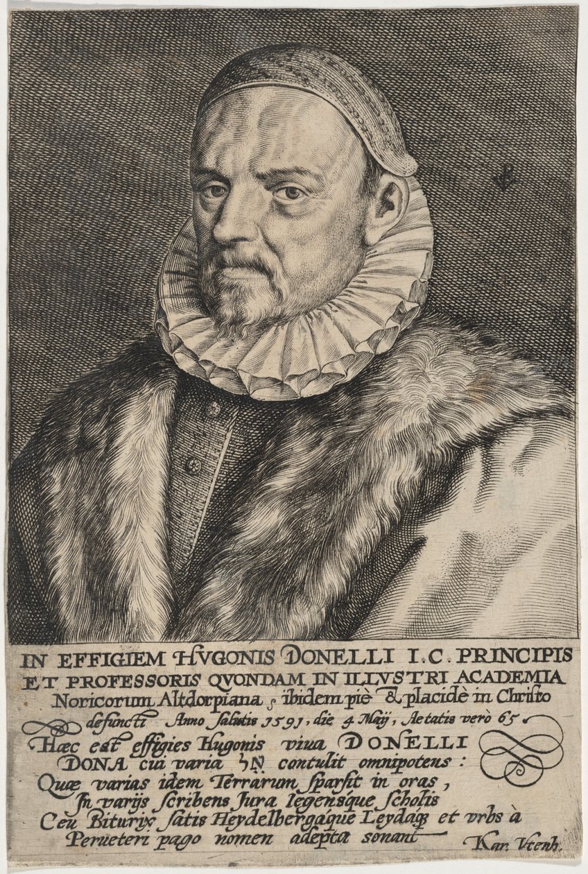 Hugo Donellus door Crispijn van de Passe I