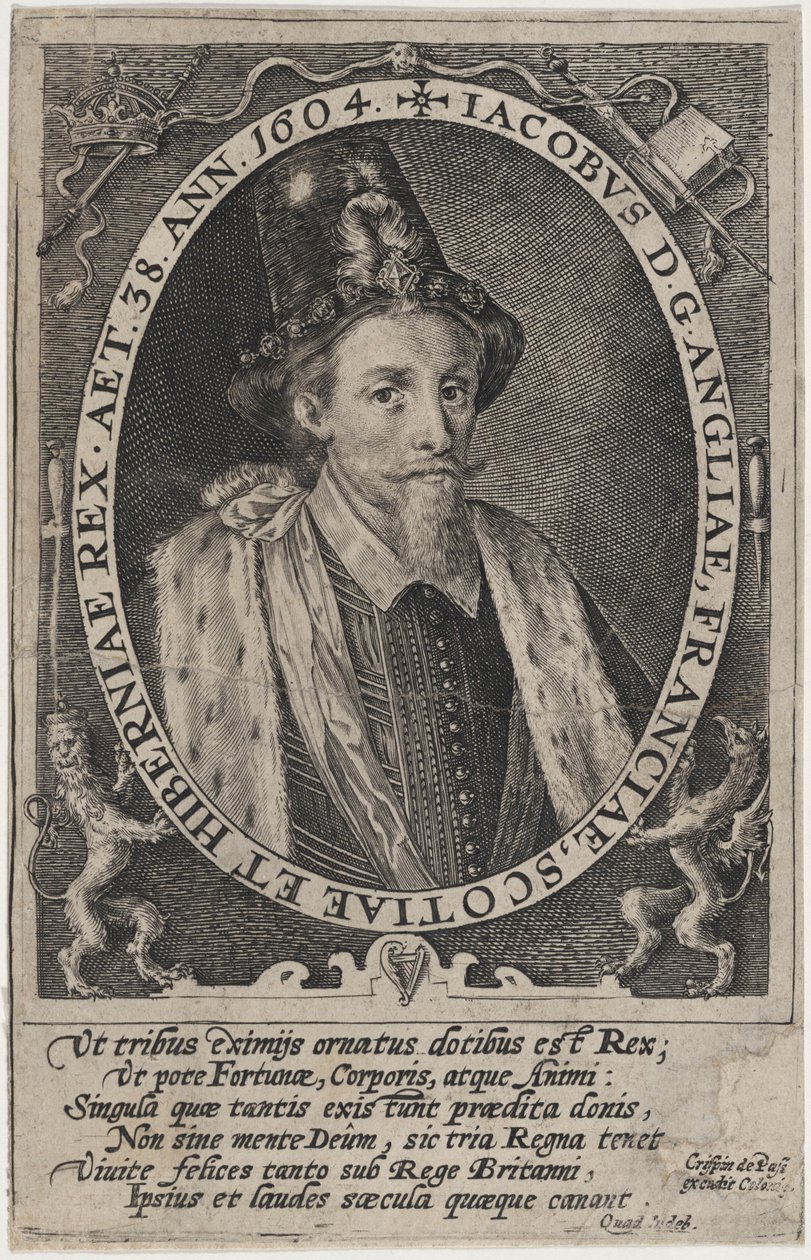 Jacobus I, koning van Engeland door Crispijn van de Passe I