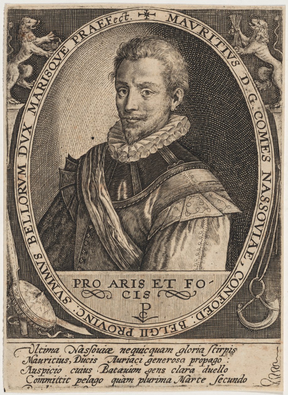 Maurits van Nassau, prins van Oranje door Crispijn van de Passe I