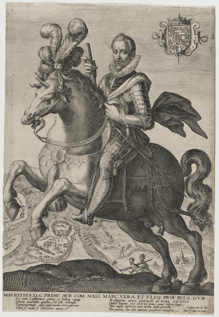 Maurits van Nassau, prins van Oranje door Crispijn van de Passe I