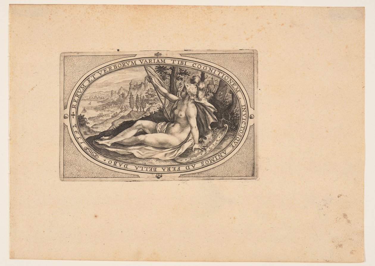 Minerva, van Goden en Godinnen door Crispijn van de Passe I