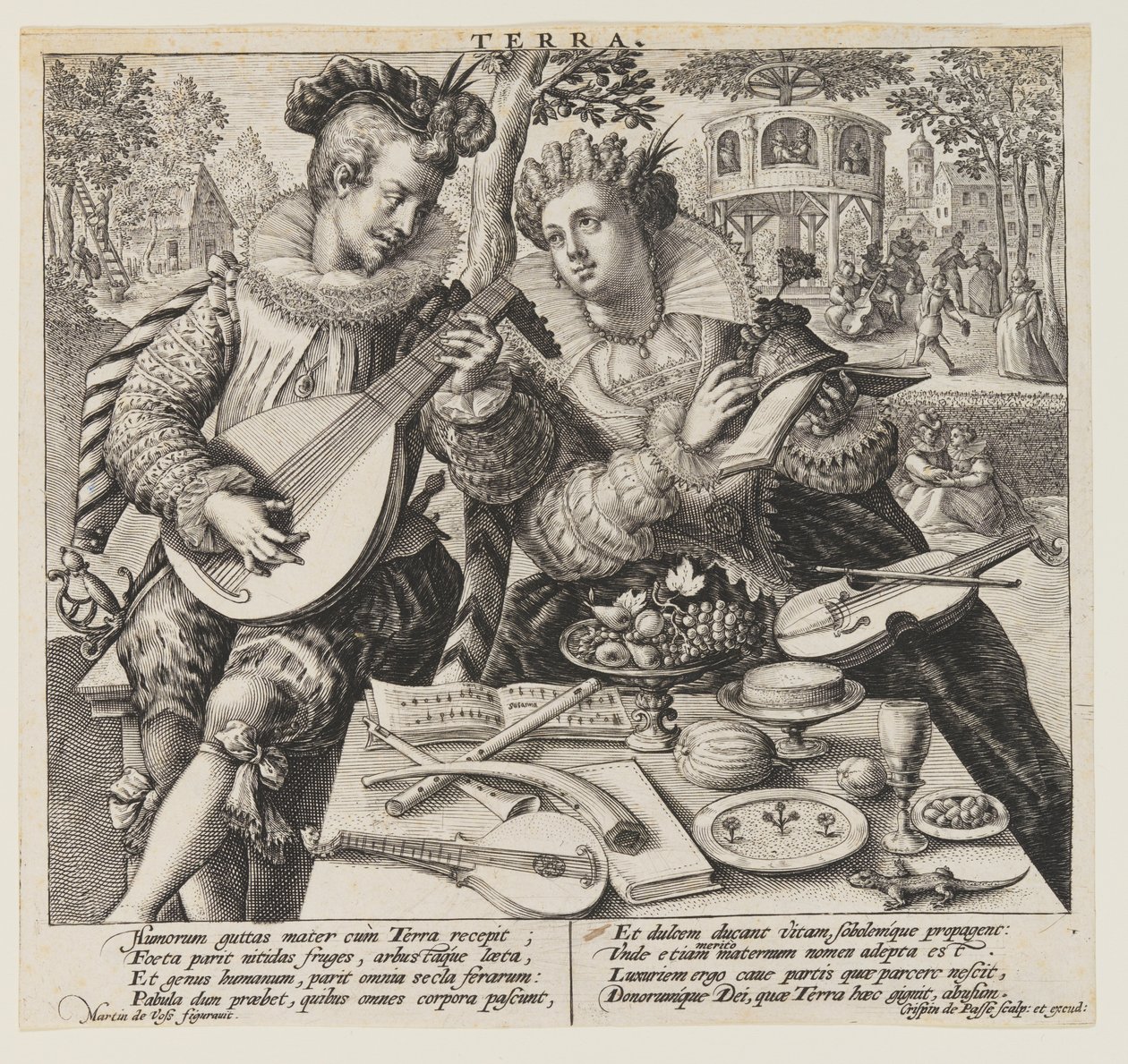 Terra (Aarde), uit De Elementen door Crispijn van de Passe I