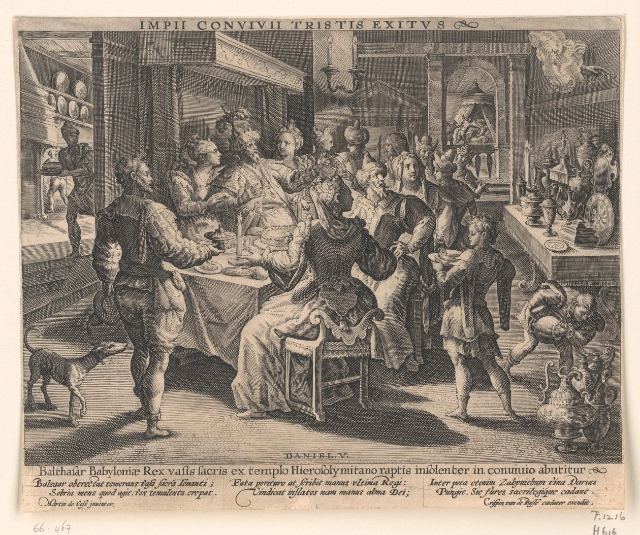 Het feest van Belsassar door Crispijn van de Passe the Elder