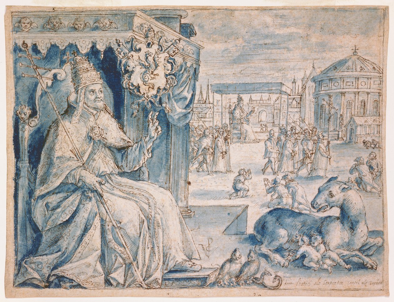 Paus Paulus V (1552-1621) door Crispin  Passe
