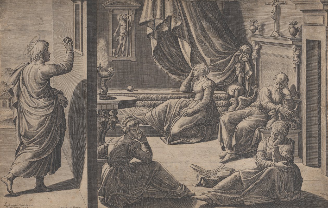 Sint-Nicolaas van Bari en de drie arme meisjes door Cristofano Cartaro