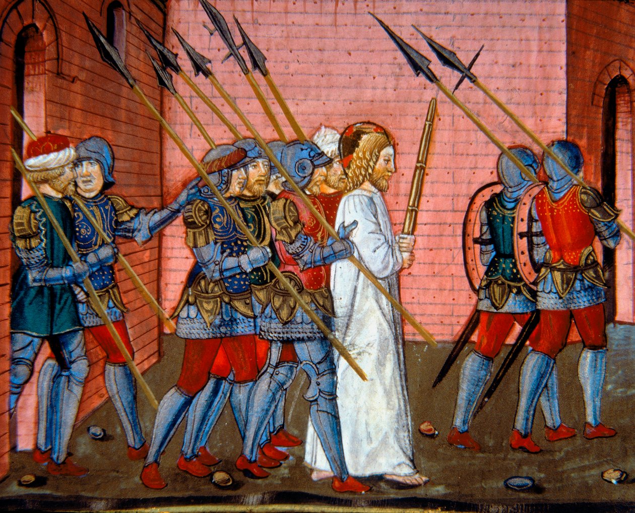 Verlichting die Christus toont opnieuw gebracht naar Pilatus, Codex De Predis door Cristoforo De Predis