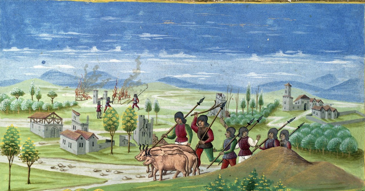 Plundering tijdens de oorlog. detail van 