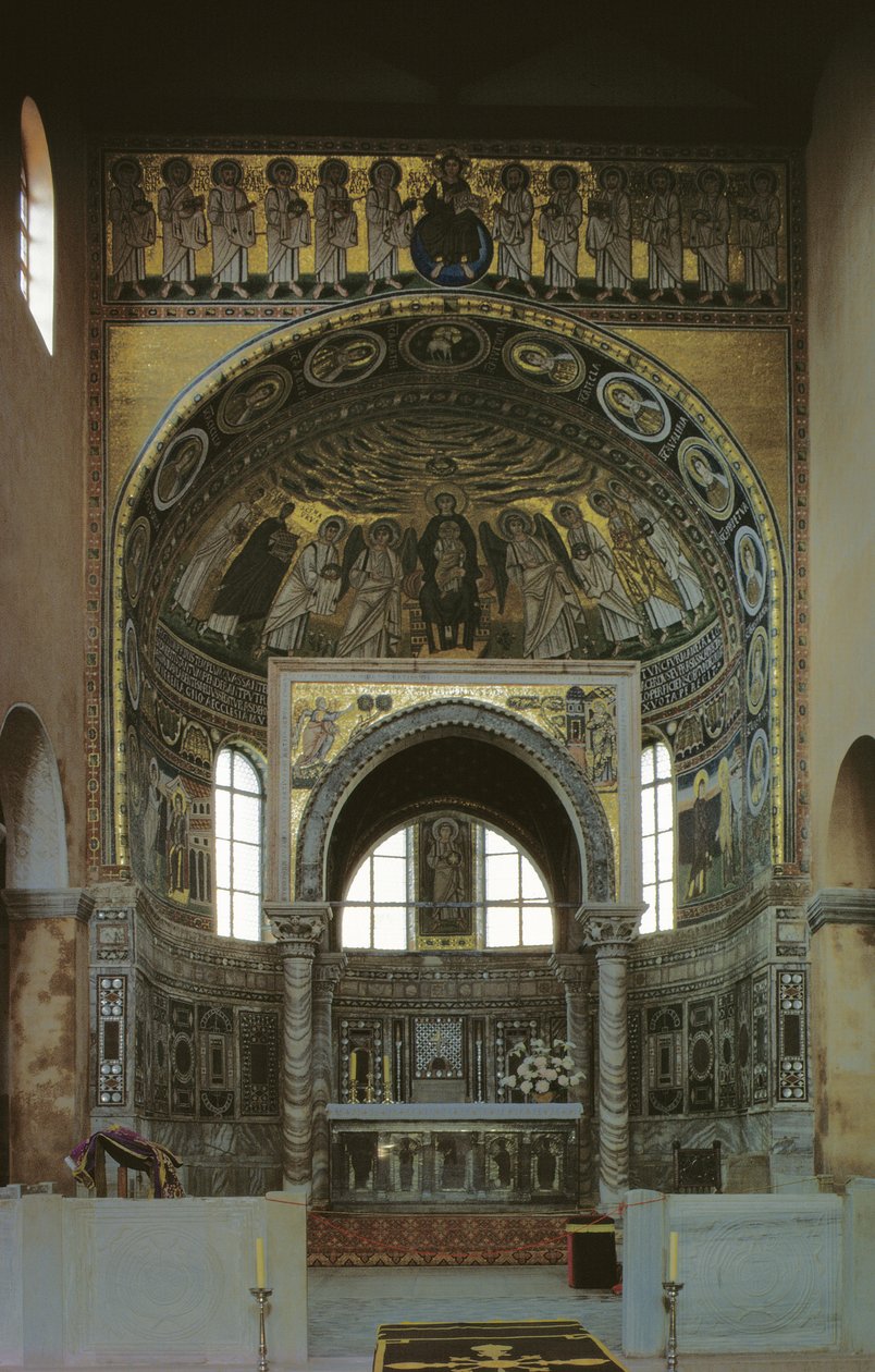Apsis en ciborium met mozaïeken, ca. 540 door Croatian School