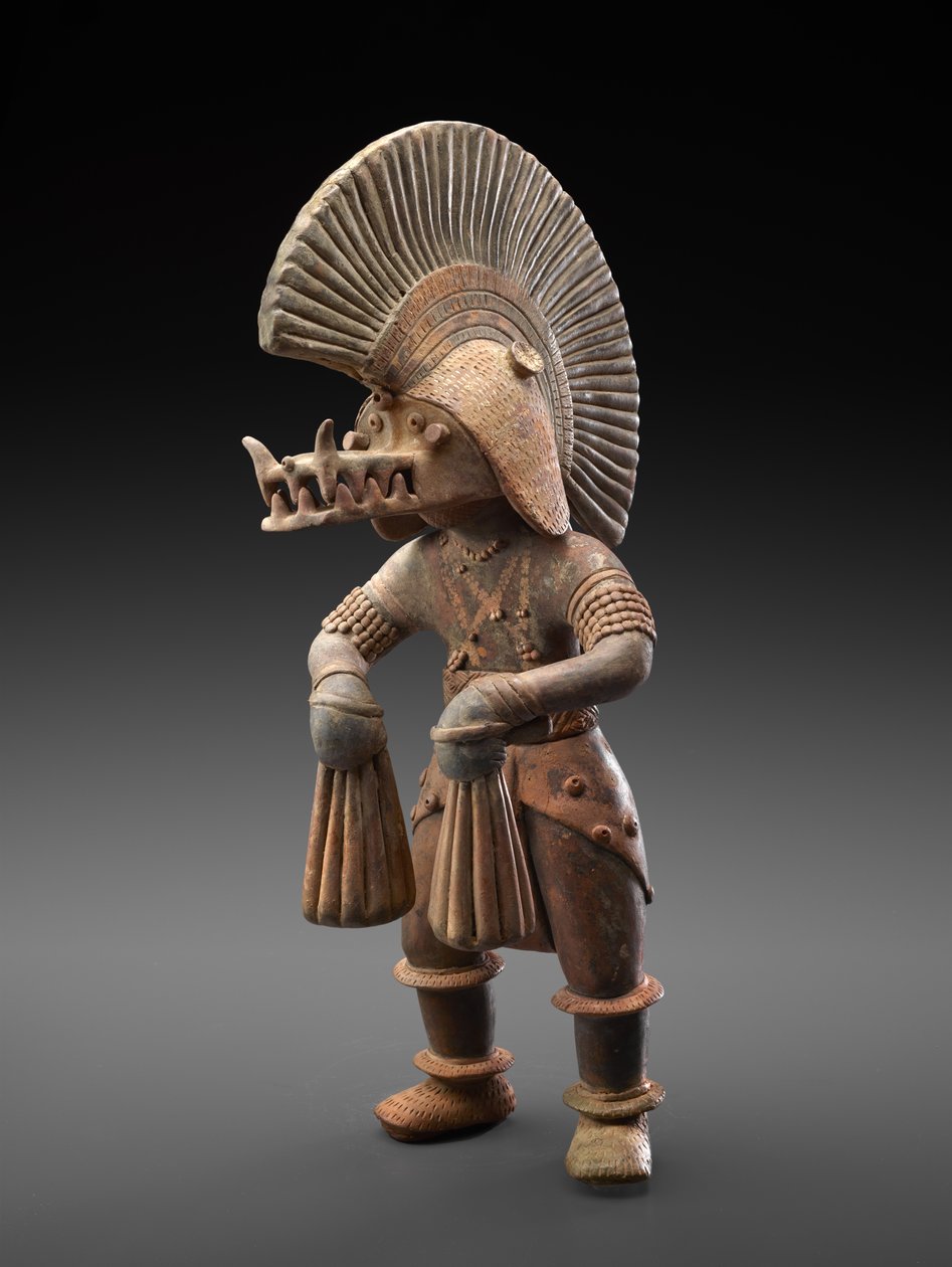Danser met krokodillenhelm, 300 v.Chr.-300 n.Chr. door Culture Colima