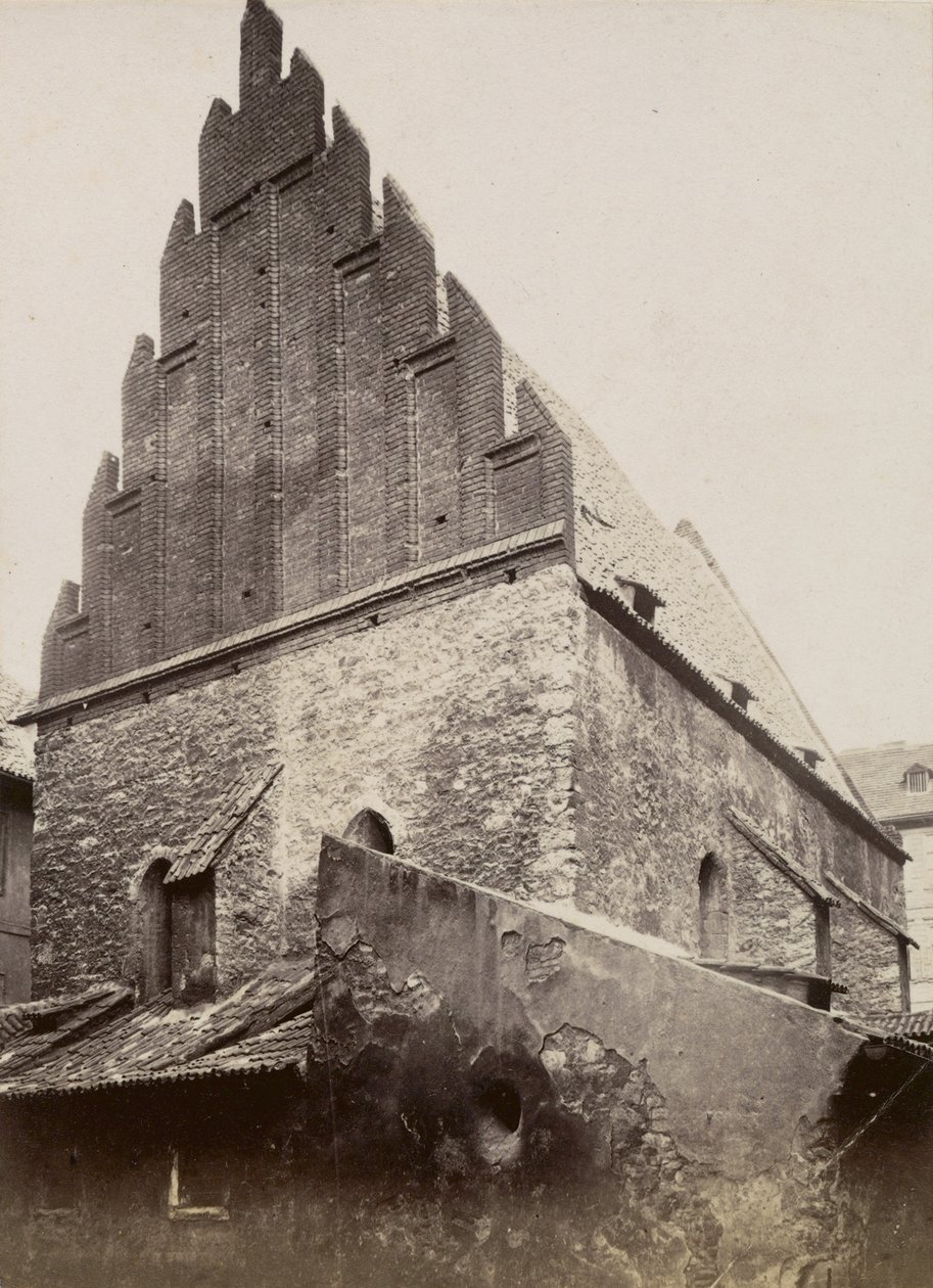 De Oude Nieuwe Synagoge, ca. 1875 door Czech Photographer Czech Photographer