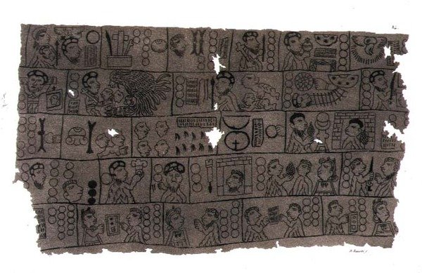 Christelijke Kalender in de Hiëroglifische Azteekse stijl door D.K. (after) Bonatti