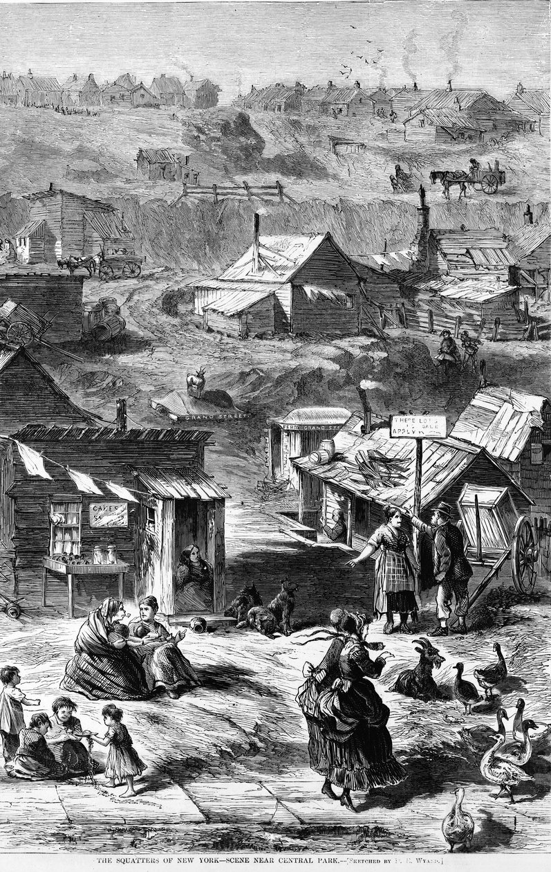 De krakers van New York - scène nabij Central Park, uit Harper
