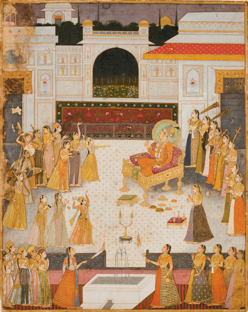 Een avondvoorstelling voor Maharaja Abhai Singh door Dalchand