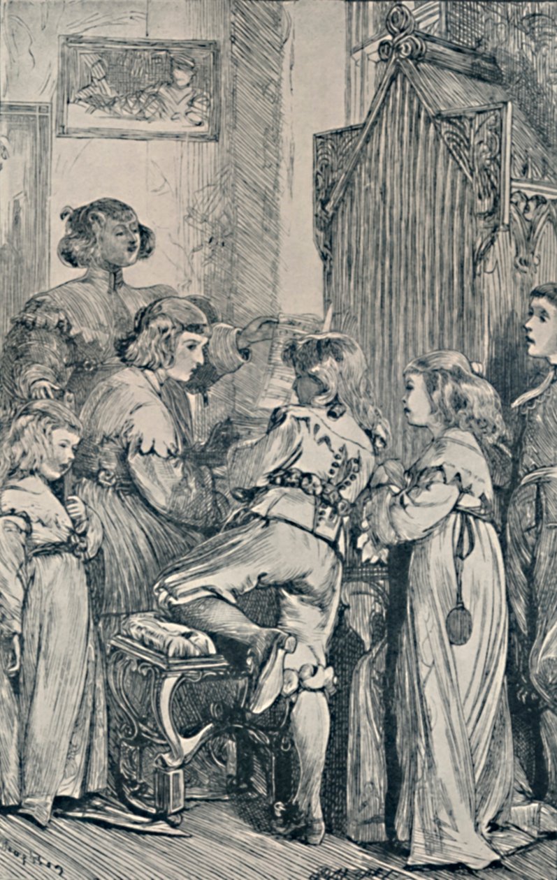 Vreugde. Frontispice voor Gouden Gedachten uit Gouden Fonteinen, 1867, 1923 door Dalziel Brothers