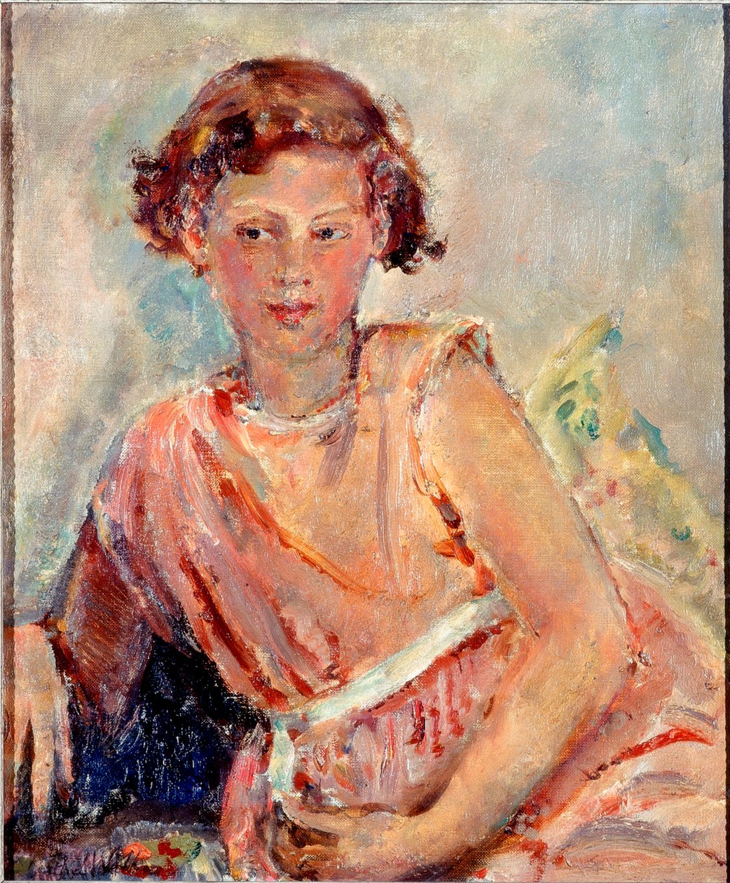 In peinzende bui (olieverf op doek) door Dame Ethel Walker