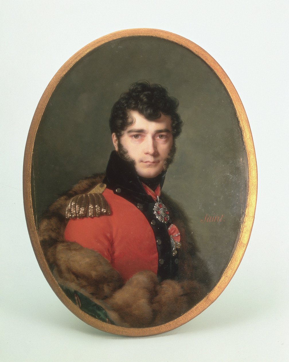 Portret van een Man in een Rood Uniform door Daniel Saint