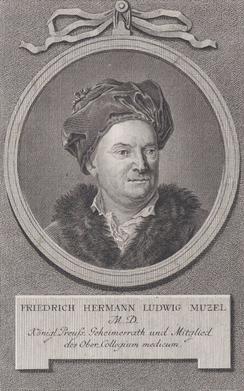 Portret van Friedrich Ludwig Hermann Muzel door Daniel Berger