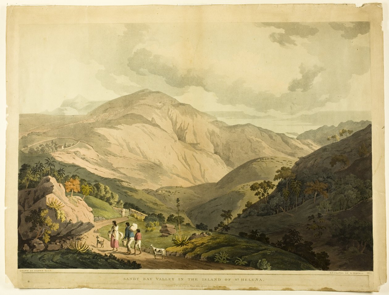 Sandy Bay Valley, St. Helena door Daniel Havell