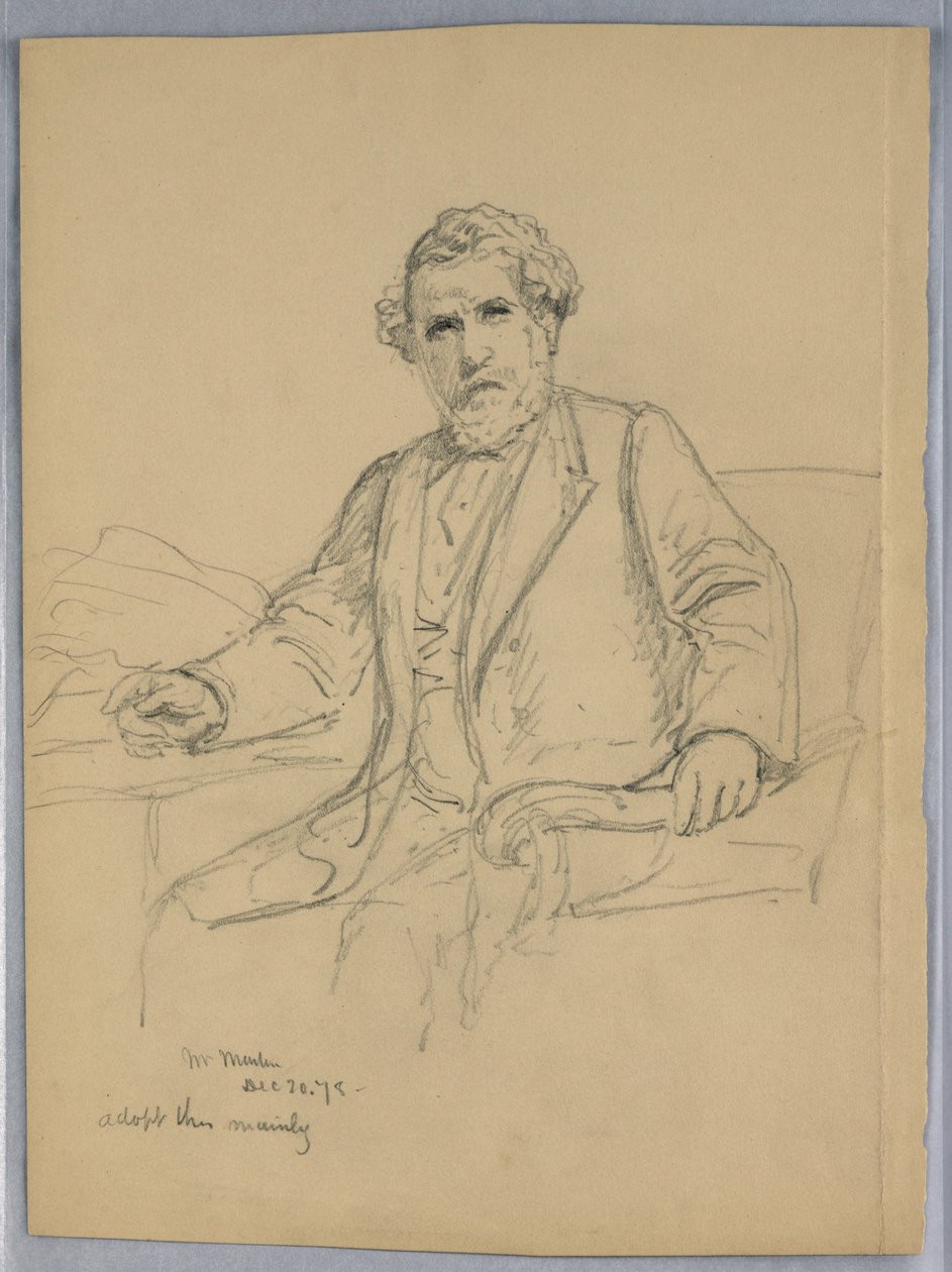 Tekening, Charles J. Martin voor de, 20 december 1878 door Daniel Huntington