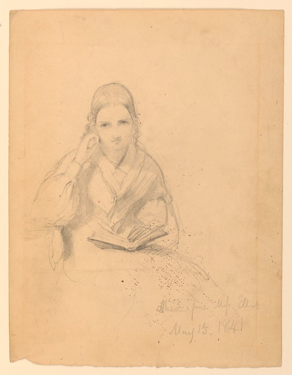 Tekening, Miss Elliot Zittend, 15 mei 1841 door Daniel Huntington