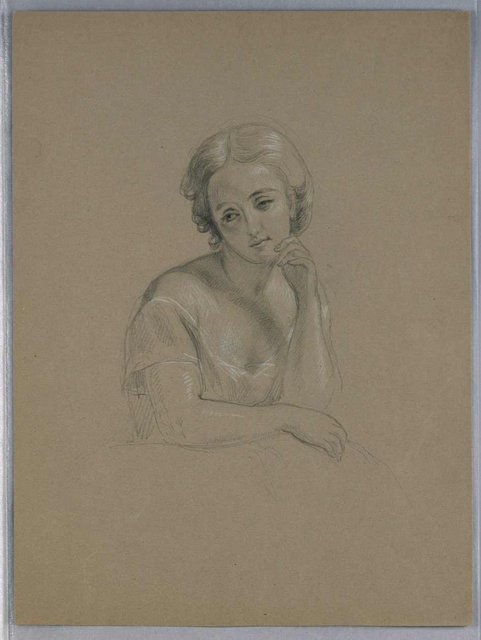 Tekening, mogelijke studie voor "Marth, 1860 door Daniel Huntington