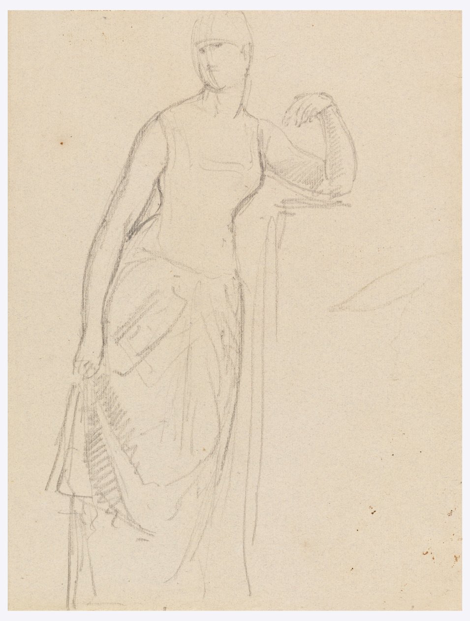 Tekening, Schets voor een portret van Mrs. Bella Worsham, 1878 door Daniel Huntington