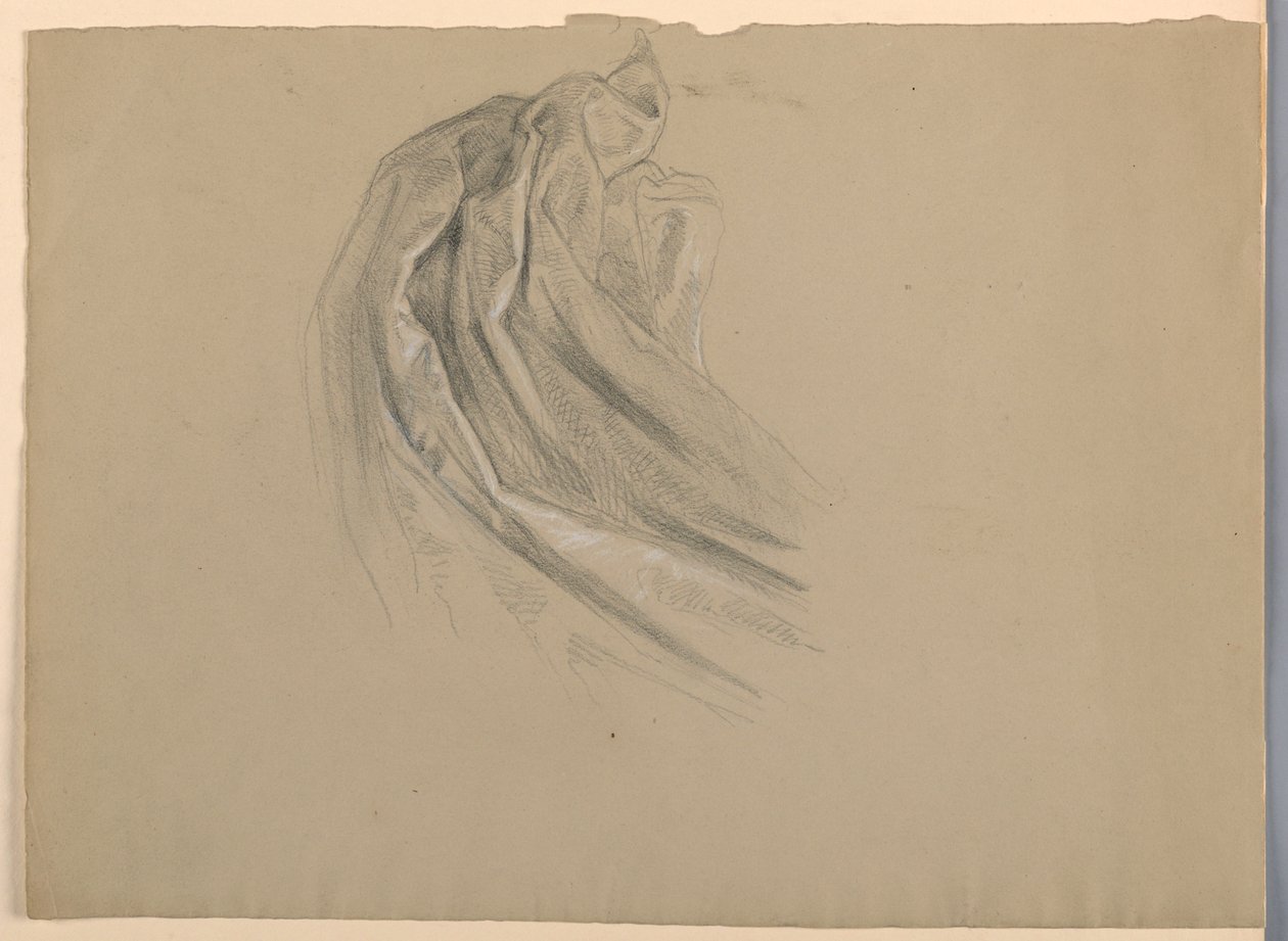 Tekening, Studie voor "Een Magdalena", D, 1852 door Daniel Huntington