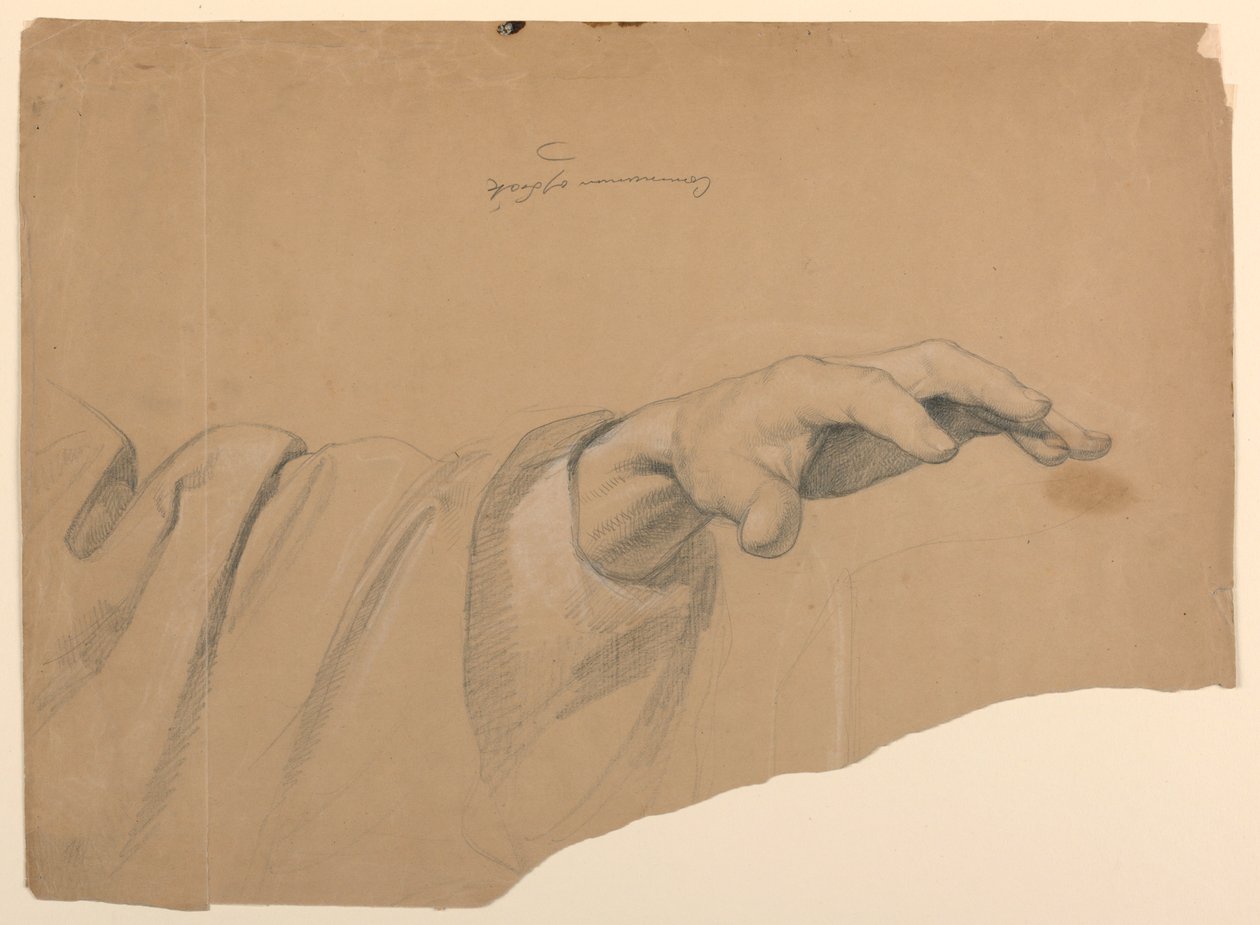 Tekening, Studie voor "Communie van t, 1844 door Daniel Huntington