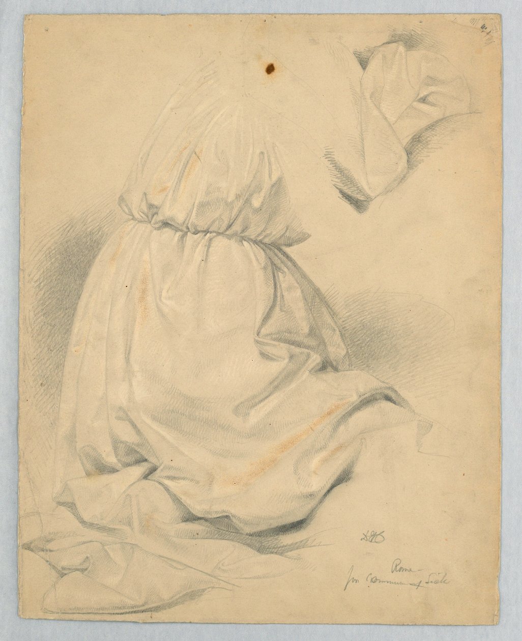 Tekening, Studie voor "Communie van t, 1846 door Daniel Huntington