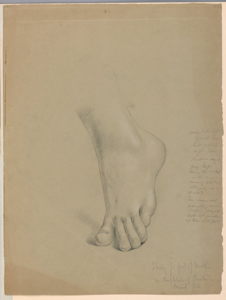 Tekening, Studie voor duplicaat van "Christiana", maart 1850 door Daniel Huntington