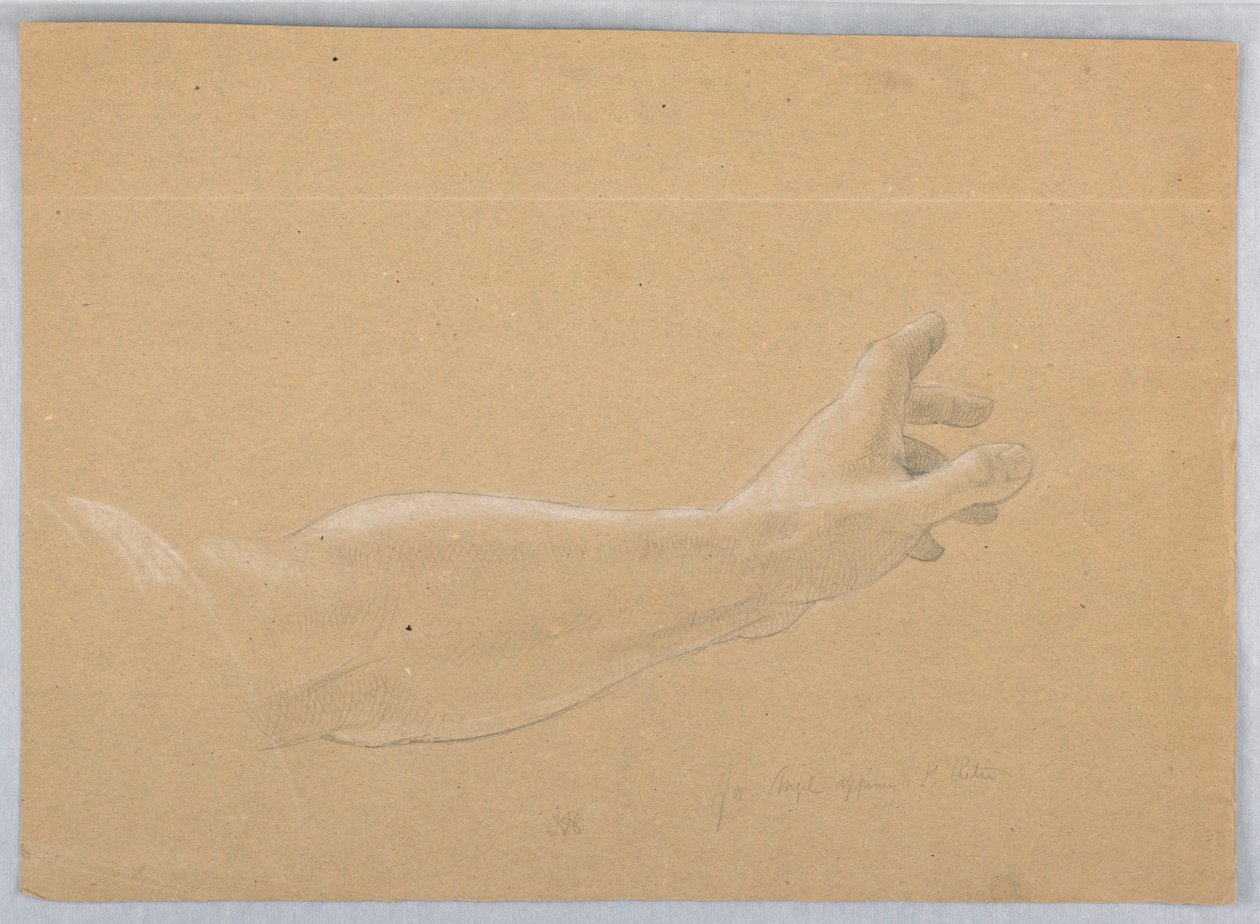 Tekening, Studie voor "Early Christia, 1839-40 door Daniel Huntington