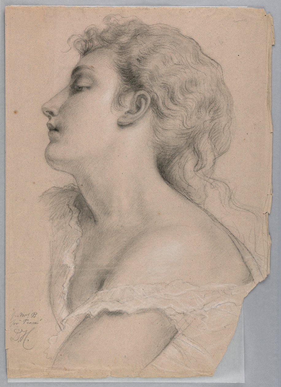 Tekening, Studie voor "Gerechtigheid en Pe, 1878 door Daniel Huntington