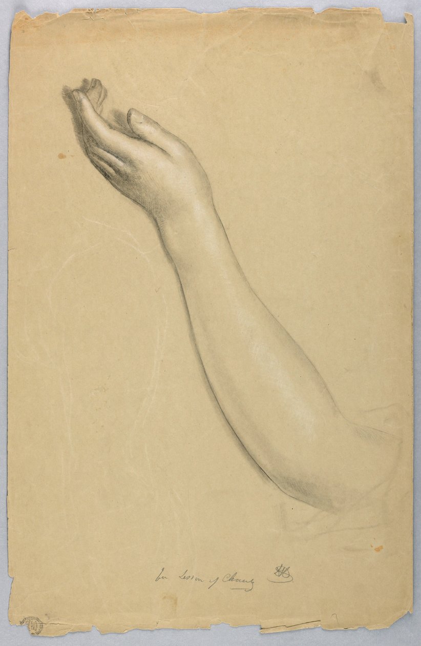 Tekening, Studie voor "Les van Liefde", 1850 door Daniel Huntington