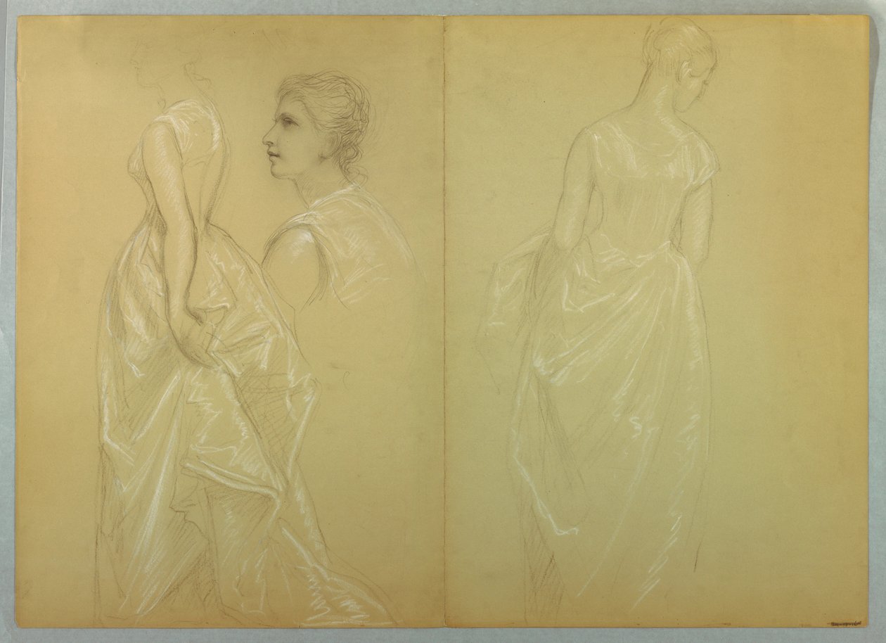 Tekening, Studie voor "Mrs. Washingto, 1878-86 en 1860 door Daniel Huntington