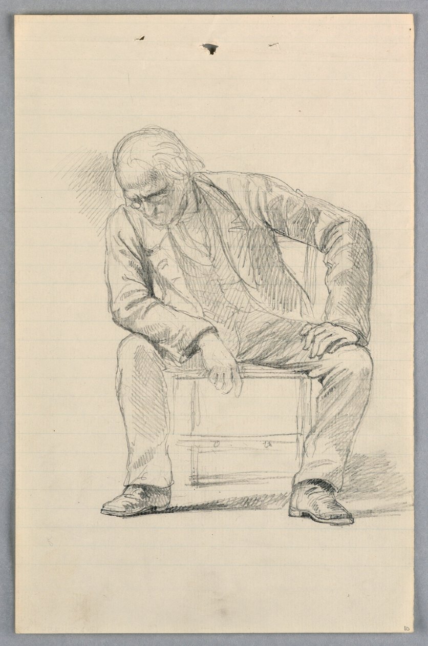 Tekening, Studie voor "Wetenschappelijke Groep", 1858 door Daniel Huntington